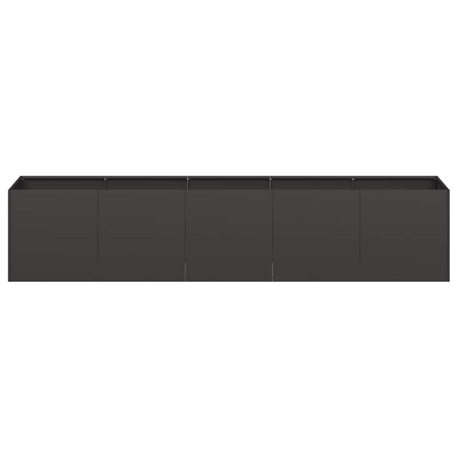 Planter Black 200x40x40 cm Cold-rolled Steel