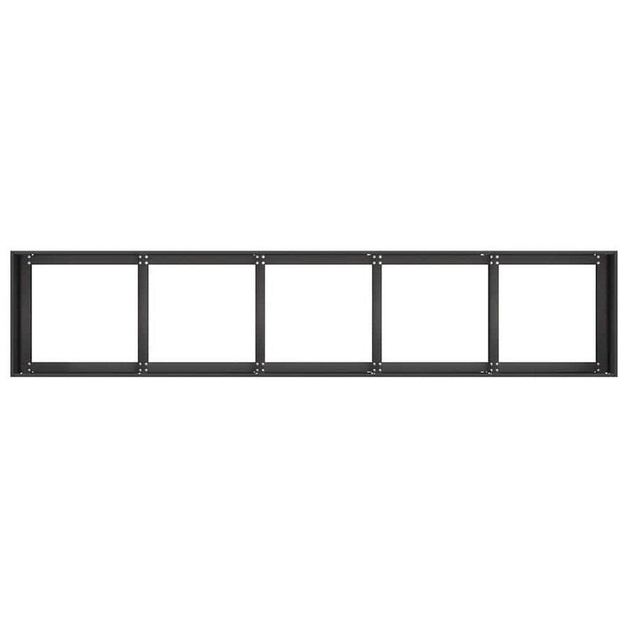 Planter Black 200x40x40 cm Cold-rolled Steel