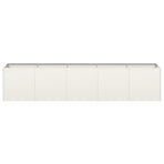 Planter White 200x40x40 cm Cold-rolled Steel