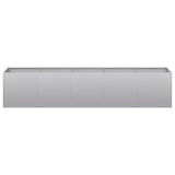 Planter 200x40x40 cm Galvanised Steel - Top-Down View