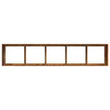 Planter Rusty 200x40x40 cm Weathering Steel - Rear View