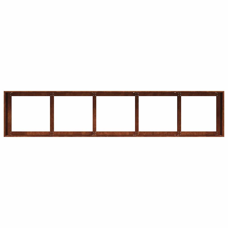 Planter Rusty 200x40x40 cm Weathering Steel
