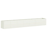 Planter White 280x40x40 cm Cold-rolled Steel