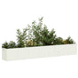 Planter White 280x40x40 cm Cold-rolled Steel