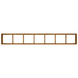 Planter Rusty 280x40x40 cm Weathering Steel - Rear View