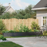 Planter Black 360x40x40 cm Cold-rolled Steel - Side View