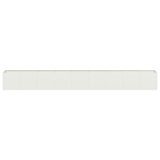 Planter White 360x40x40 cm Cold-rolled Steel - Top-Down View