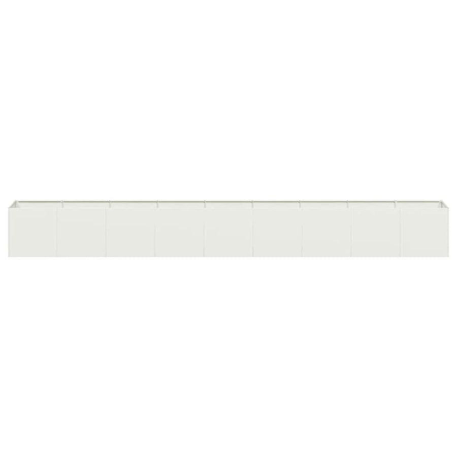 Planter White 360x40x40 cm Cold-rolled Steel