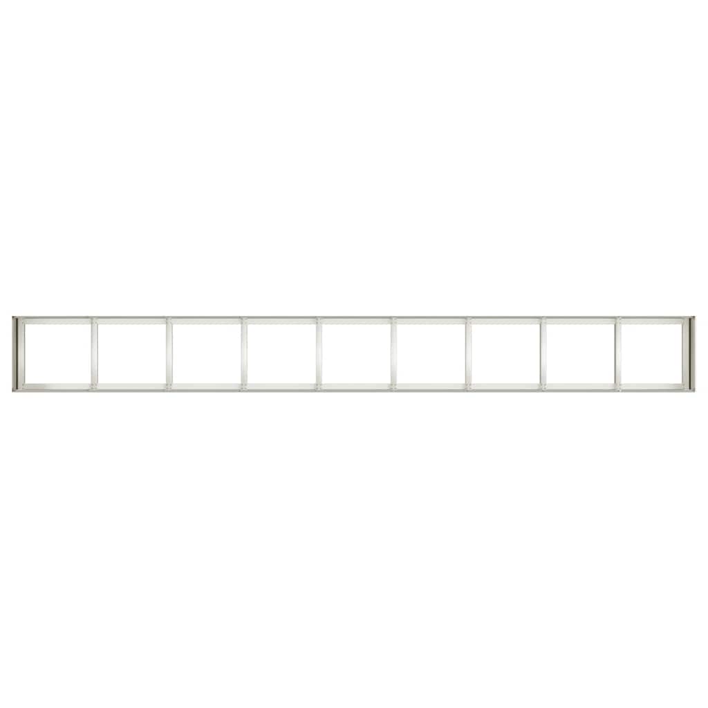 Planter White 360x40x40 cm Cold-rolled Steel