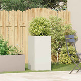 Planter White 40x40x80 cm Cold-rolled Steel - Side View