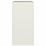 Planter White 40x40x80 cm Cold-rolled Steel