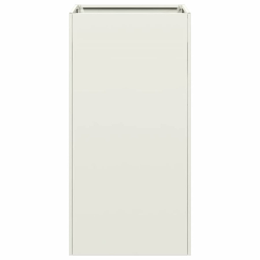 Planter White 40x40x80 cm Cold-rolled Steel
