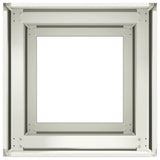 Planter White 40x40x80 cm Cold-rolled Steel - 45-Degree Angle