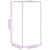 Planter White 40x40x80 cm Cold-rolled Steel - Extra Image