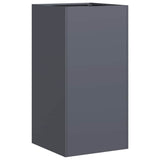 Planter Anthracite 40x40x80 cm Cold-rolled Steel - Front View