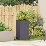 Planter Anthracite 40x40x80 cm Cold-rolled Steel - Side View