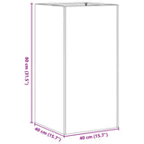 Planter 40x40x80 cm Galvanised Steel - Extra Image