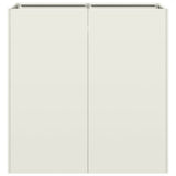 Planter White 80x40x80 cm Cold-rolled Steel
