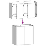 Planter White 80x40x80 cm Cold-rolled Steel - Rear View