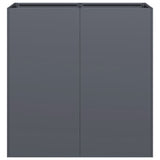 Planter Anthracite 80x40x80 cm Cold-rolled Steel - Top-Down View
