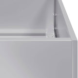 Planter 80x40x80 cm Galvanised Steel - Close-Up Angle