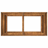 Planter Rusty 80x40x80 cm Weathering Steel - Rear View