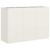 Planter White 120x40x80 cm Cold-rolled Steel