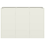 Planter White 120x40x80 cm Cold-rolled Steel - Top-Down View