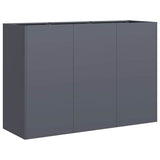 Planter Anthracite 120x40x80 cm Cold-rolled Steel - Front View