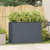 Planter Anthracite 120x40x80 cm Cold-rolled Steel - Side View