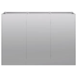 Planter 120x40x80 cm Galvanised Steel - Top-Down View