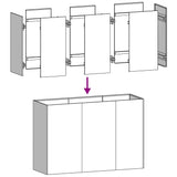 Planter Rusty 120x40x80 cm Weathering Steel - Close-Up Angle