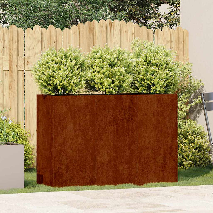 Planter Rusty 120x40x80 cm Weathering Steel