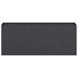 Planter Black 200x40x80 cm Cold-rolled Steel