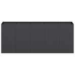 Planter Black 200x40x80 cm Cold-rolled Steel