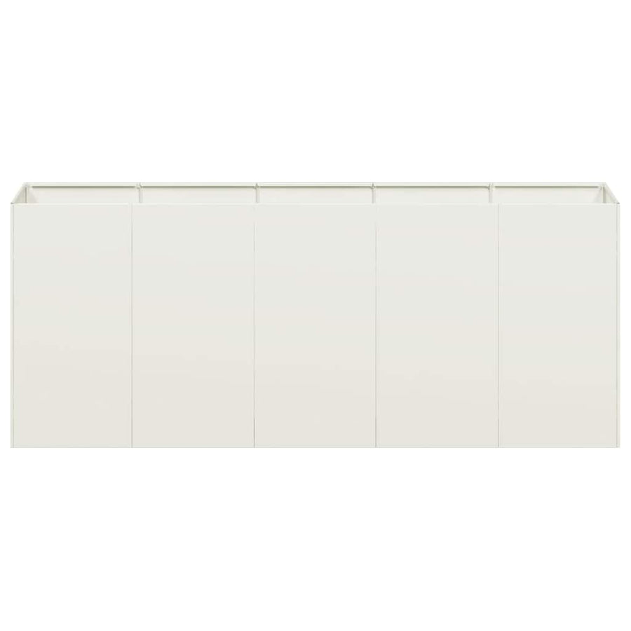 Planter White 200x40x80 cm Cold-rolled Steel