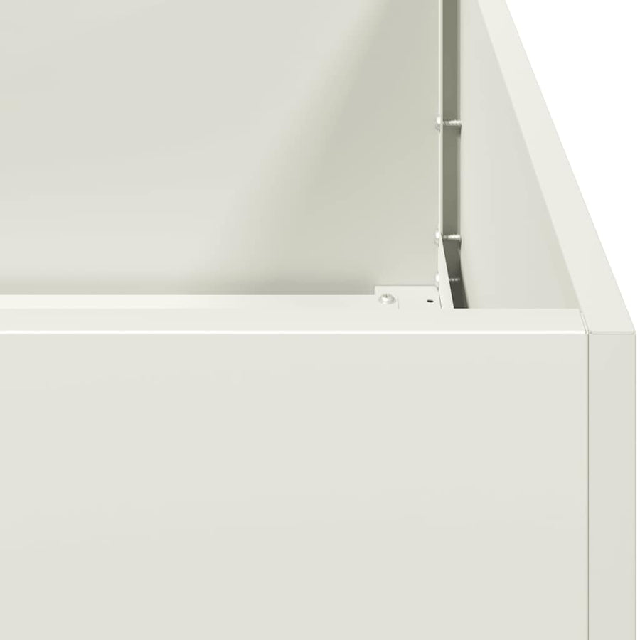 Planter White 200x40x80 cm Cold-rolled Steel