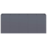 Planter Anthracite 200x40x80 cm Cold-rolled Steel - Top-Down View