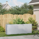 Planter 200x40x80 cm Galvanised Steel - Side View