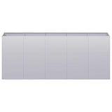 Planter 200x40x80 cm Galvanised Steel - Top-Down View