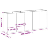 Planter 200x40x80 cm Galvanised Steel