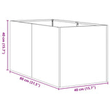 Planter Black 40x80x40 cm Cold-rolled Steel - Extra Image