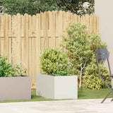 Planter White 40x80x40 cm Cold-rolled Steel - Side View