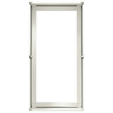 Planter White 40x80x40 cm Cold-rolled Steel - 45-Degree Angle