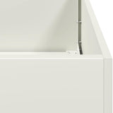 Planter White 40x80x40 cm Cold-rolled Steel - Close-Up Angle