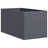 Planter Anthracite 40x80x40 cm Cold-rolled Steel - Front View