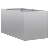 Planter 40x80x40 cm Galvanised Steel - Front View
