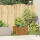 Planter Rusty 40x80x40 cm Weathering Steel - Side View