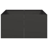 Planter Black 80x80x40 cm Cold-rolled Steel - Top-Down View