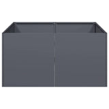 Planter Anthracite 80x80x40 cm Cold-rolled Steel - Top-Down View